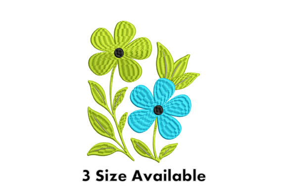 Blue Green Floral Embroidery Design Review