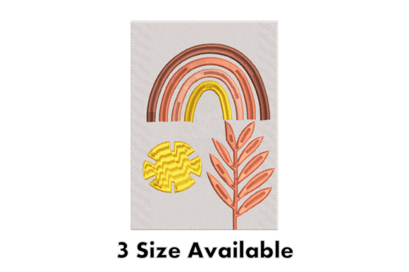 Boho Rainbow Embroidery Design Set