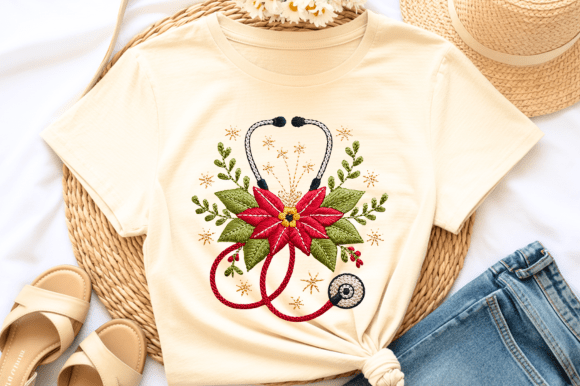 Christmas Stethoscope PNG Embroidery