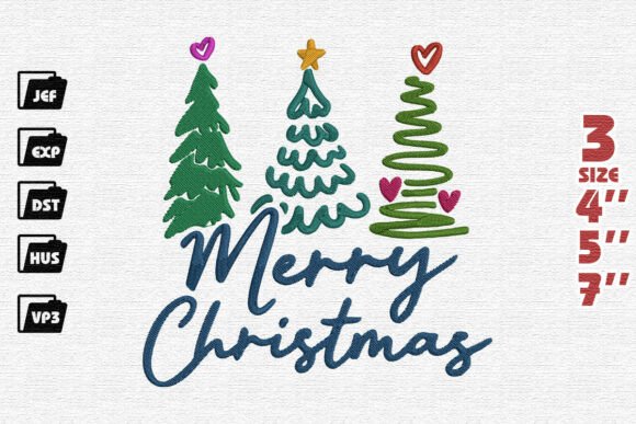 Christmas Tree Sketch Embroidery File