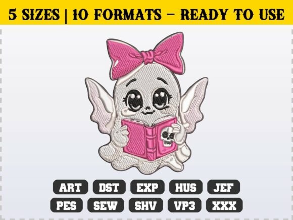 Coquette Ghost Reading Book Embroidery Review