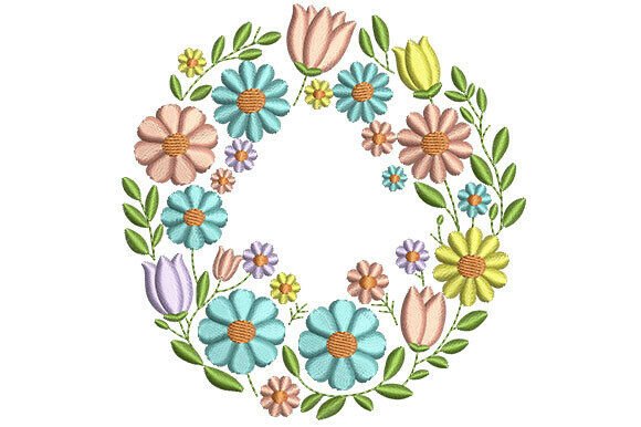 Floral Wreath Embroidery Designs Review