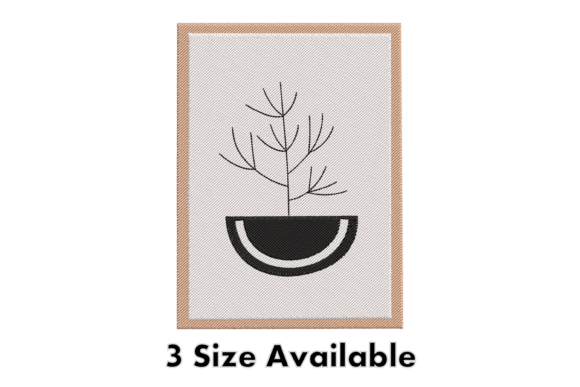 Minimalist Plant Pot Embroidery Art Review