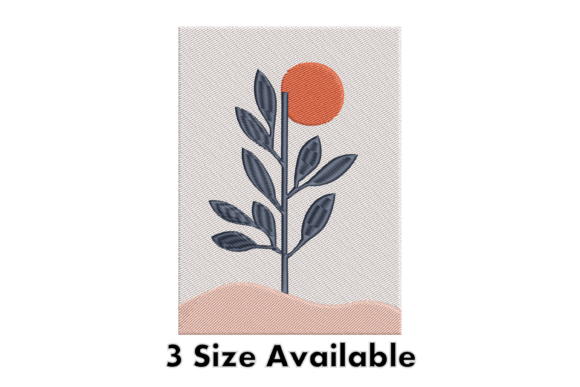 Modern Plant Sun Embroidery File Review