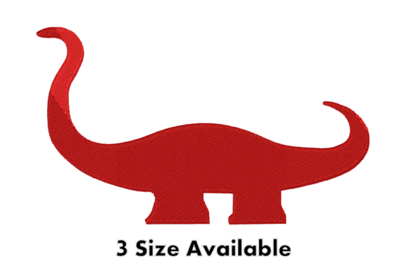 Red Dinosaur Embroidery Design File