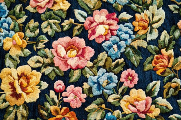 Review: Embroidery Floral Background Wallpaper for Holiday Projects