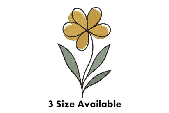Simple Floral Embroidery Design File