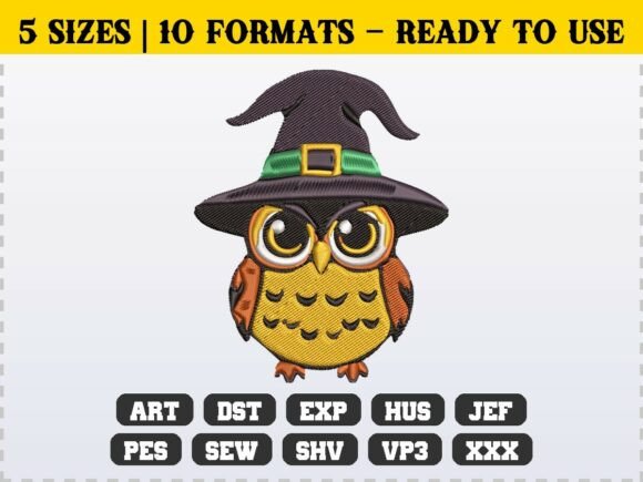 Spooky Witch Owl Halloween Embroidery Review